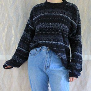 Chunky hand knit oversized sweater
